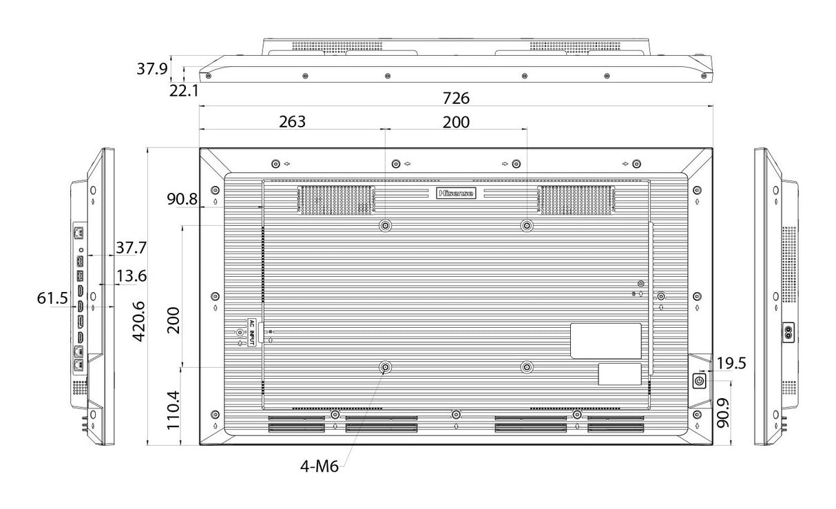 32” Full HD IPS Digital Signage Display - 24/7 Operation