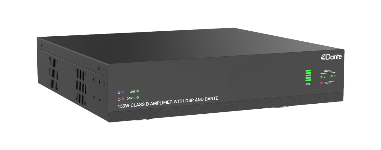 HDCVT 150W 2CH Class D Amplifier with DSP and Dante