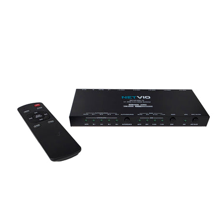 Netvio 4x1 Switch, 18Gb, HDCP2.2, HDR, ARC, Dolby Vision, CEC pass-thru, autoswitching, RS-232 contr