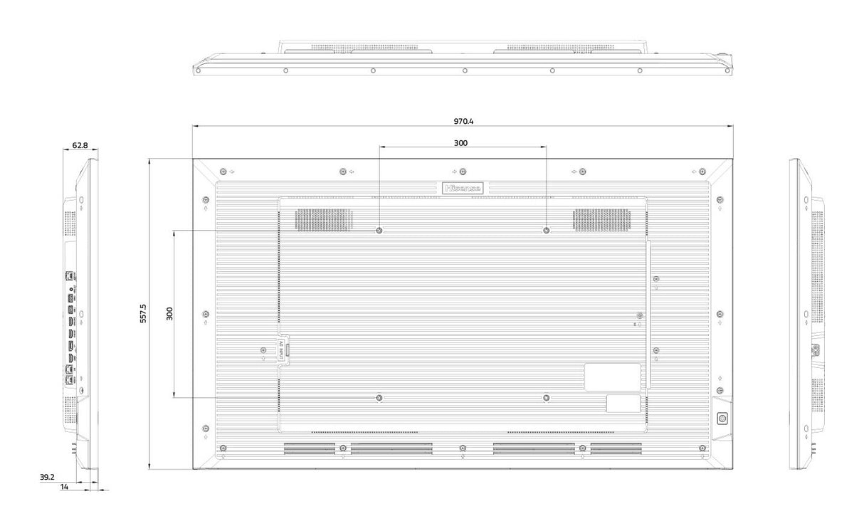 43” 4K UHD IPS Digital Signage Display - 24/7 Operation