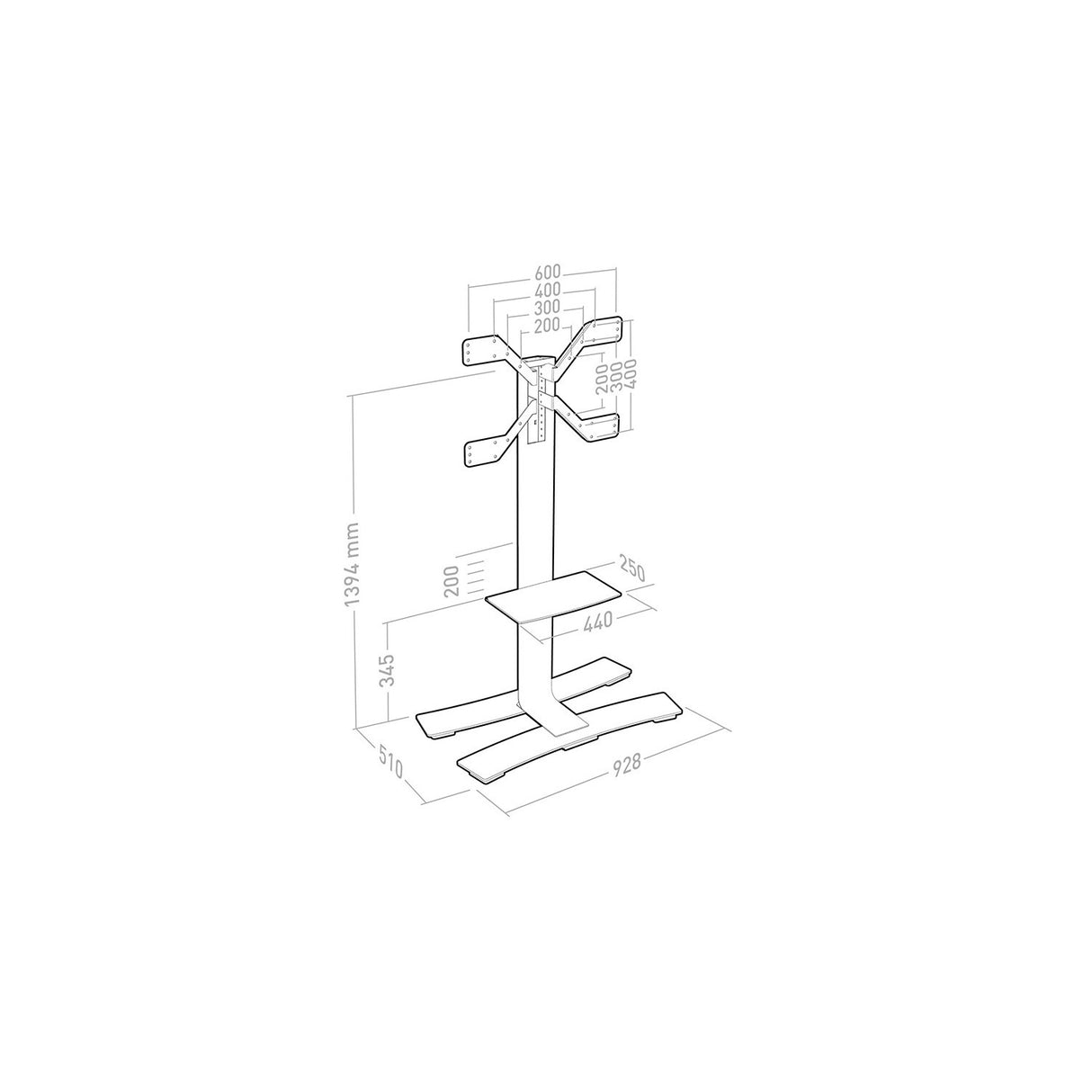 Erard 039041 tv-beslag 190,5 cm (75")