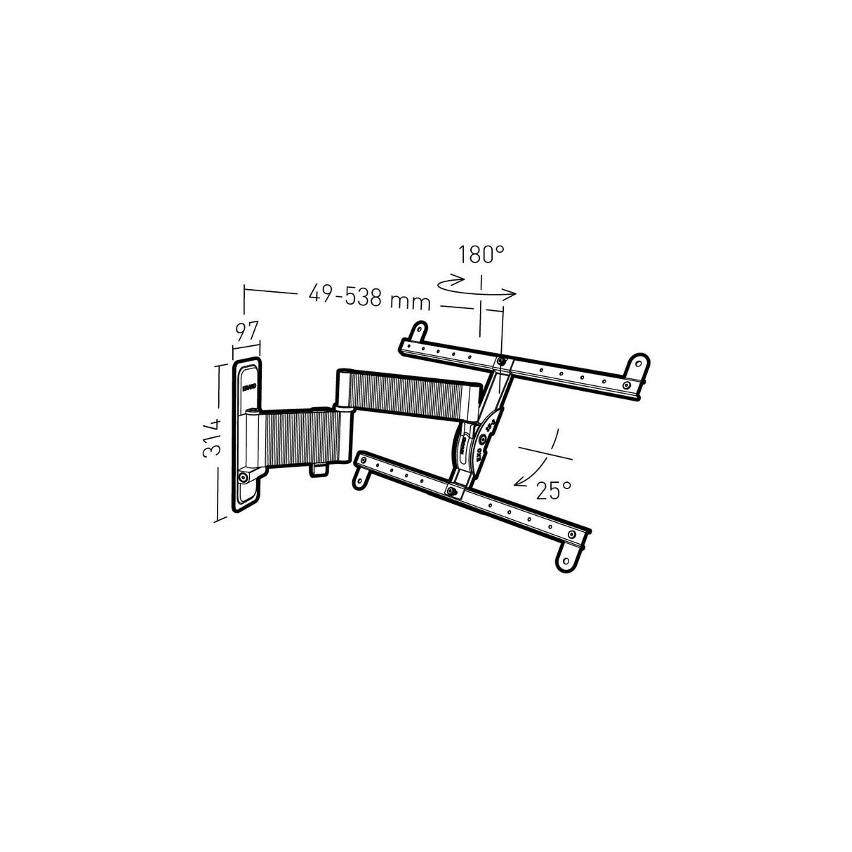 Erard EXO 600TW3 190,5 cm (75") Sort