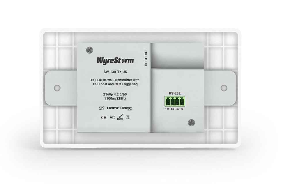 WyreStorm SW-130-TX-UK AV forlænger AV sender Hvid