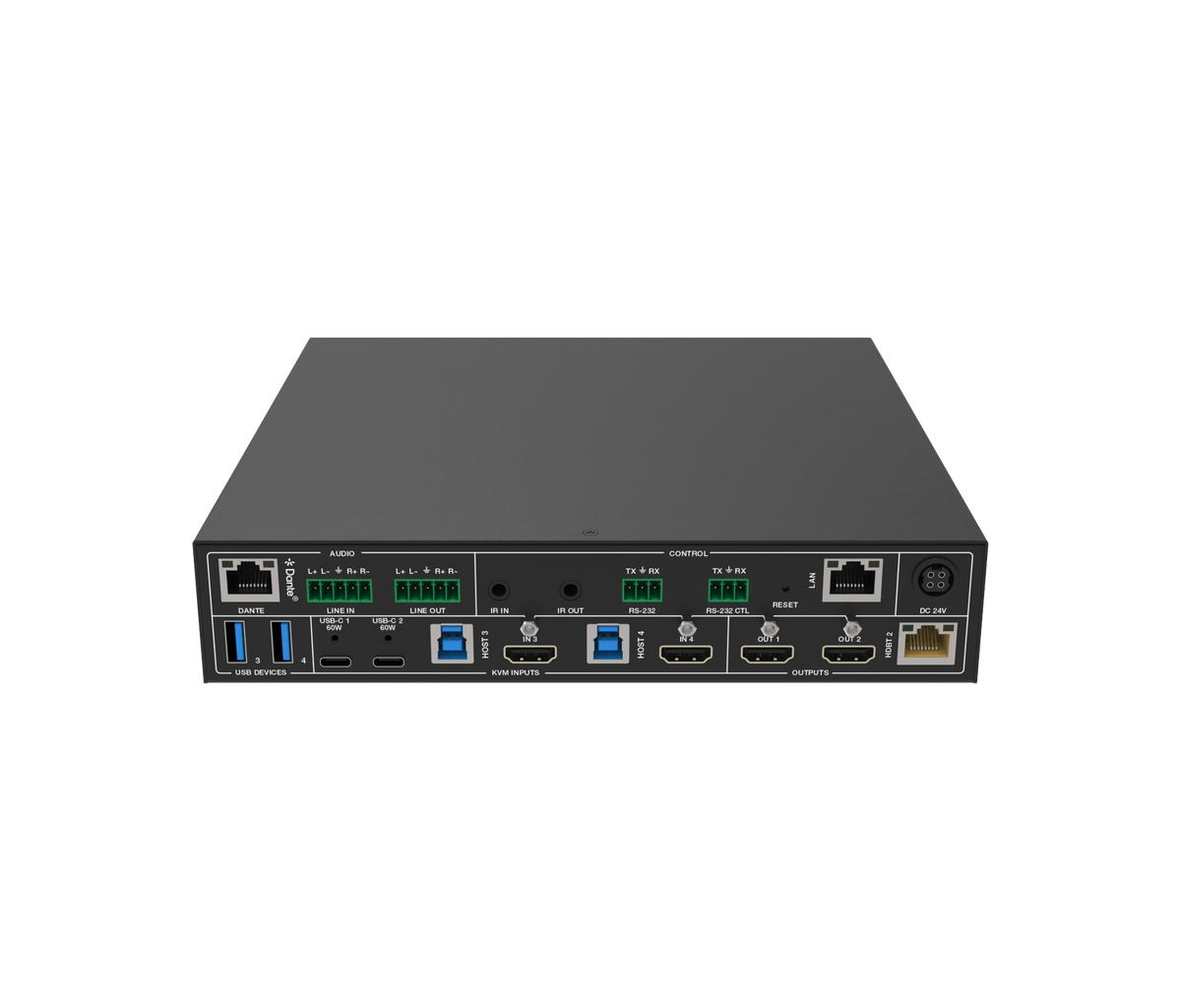 Unit 4x2 4K60 Presentation Switcher (HDBaseT 3.0/USB/Dante)