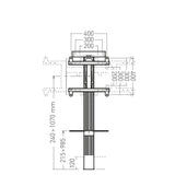 Erard EXOSTAND 400 190,5 cm (75") Sort, Titanium